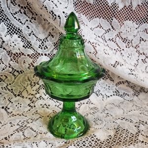 Fenton glass compote